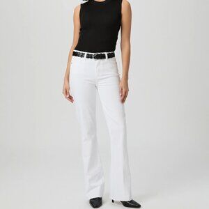 PAIGE White High Rise Laurel Canyon 32" Bootcut Jean Size 16